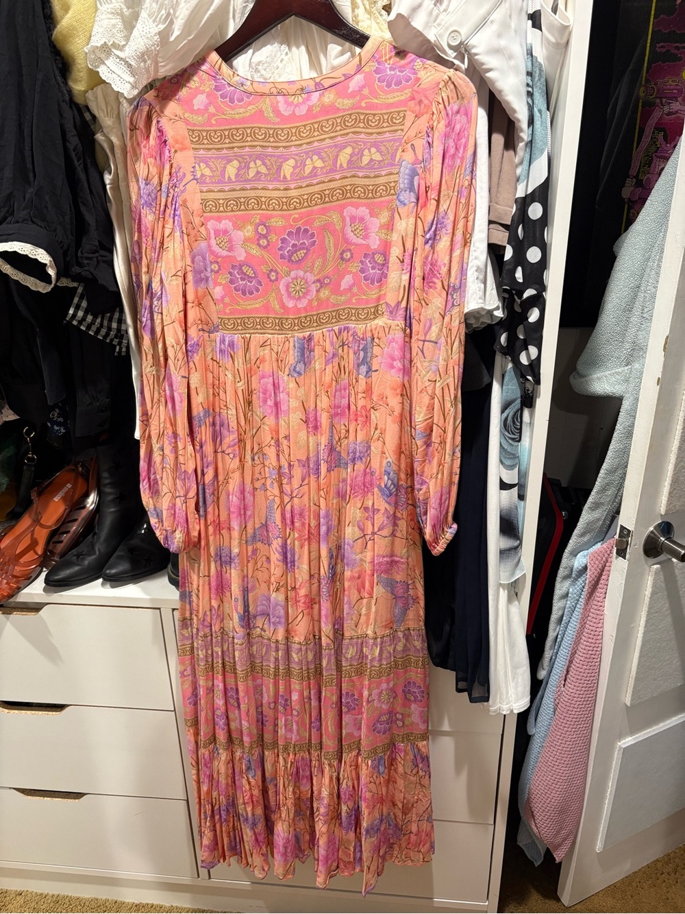 Spell Boho Butterfly Maxi Dress Floral Pink - Picture 9 of 9
